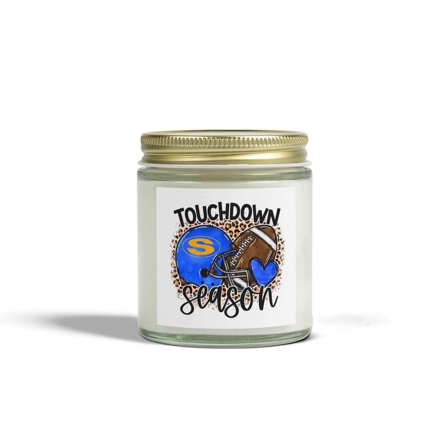 Touchdown Season Football Scented Coconut Apricot Candles (4oz, 9oz)