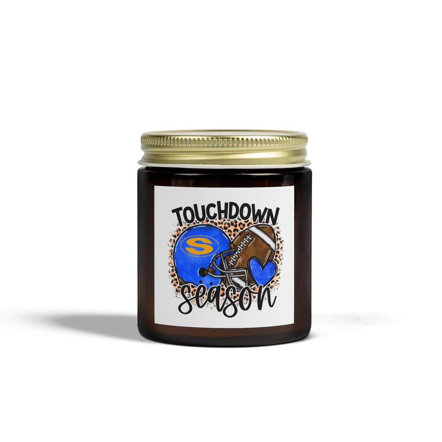 Touchdown Season Football Scented Coconut Apricot Candles (4oz, 9oz)