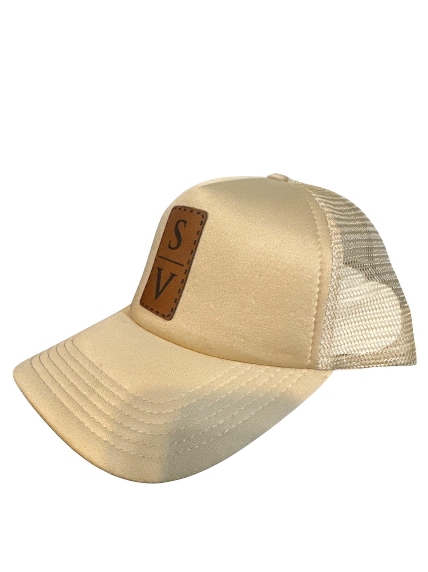 Khaki SV foam trucker adjustable hat