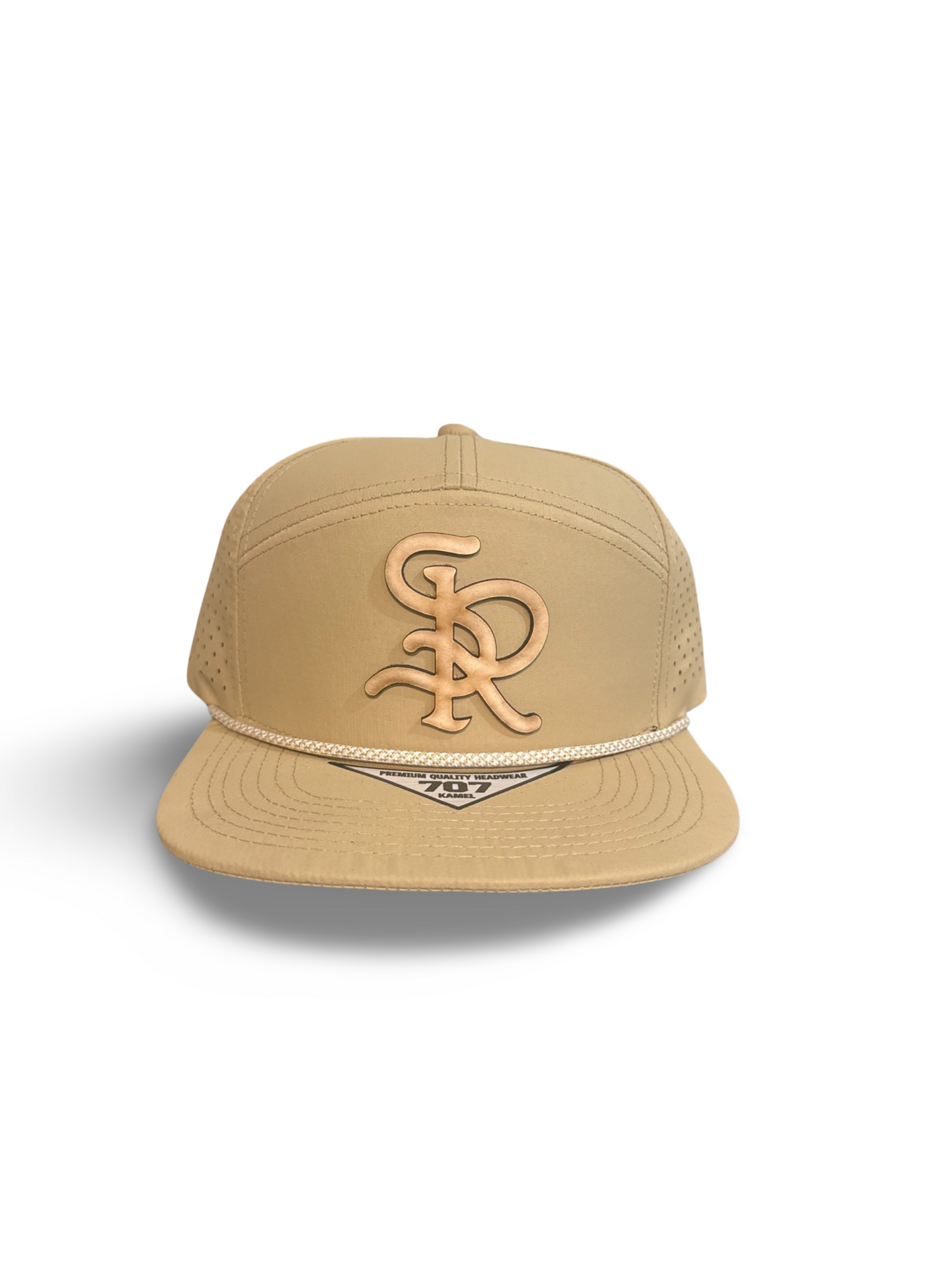 Tan Sr 7 panel rope hat
