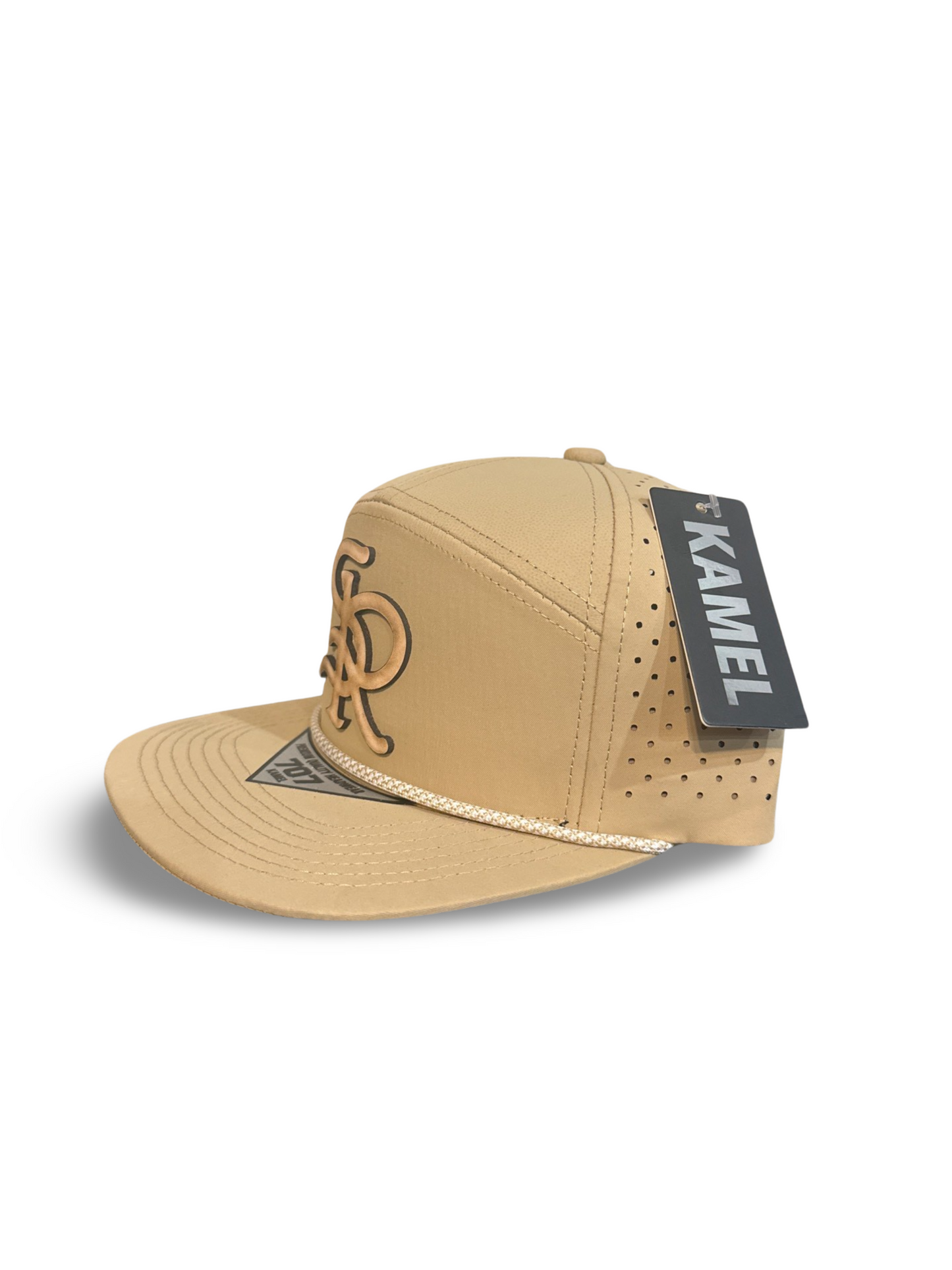 Tan Sr 7 panel rope hat