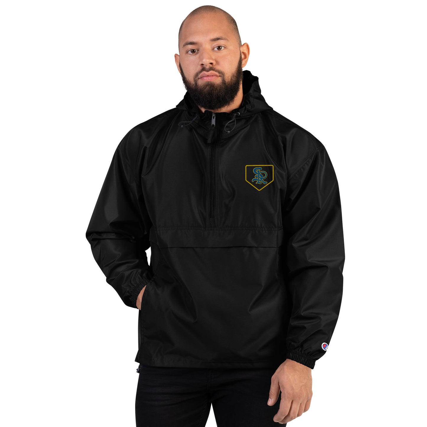SR Logo Embroidered Champion Packable Jacket