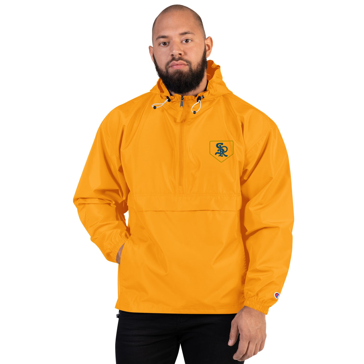SR Logo Embroidered Champion Packable Jacket