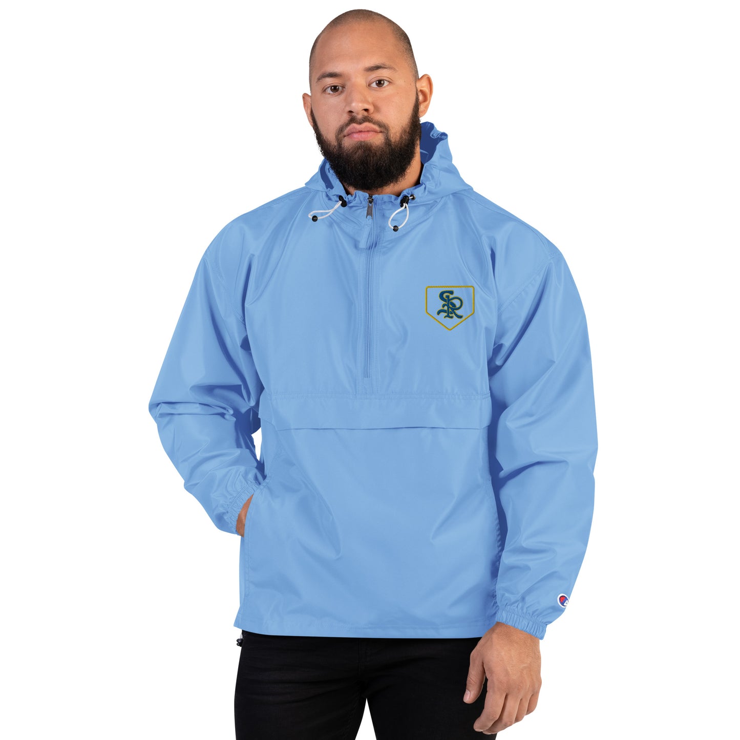 SR Logo Embroidered Champion Packable Jacket