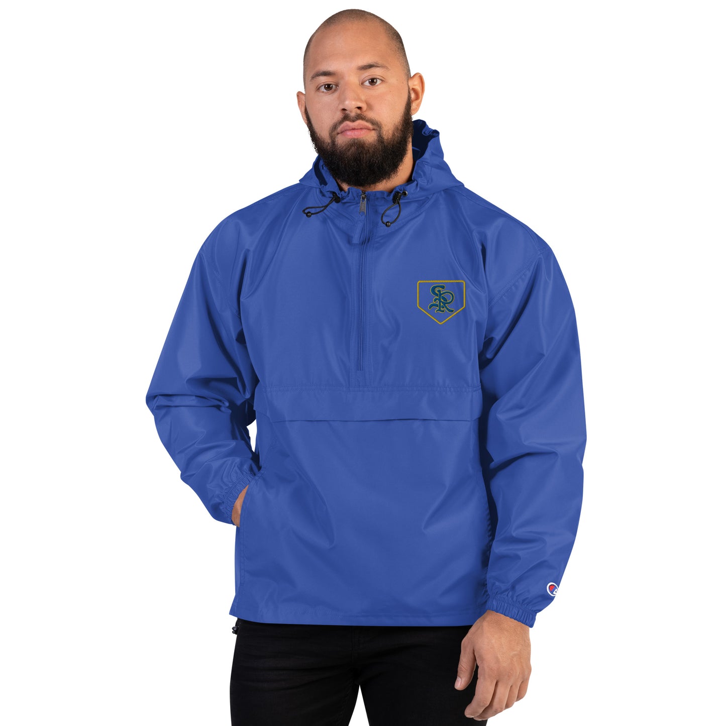 SR Logo Embroidered Champion Packable Jacket