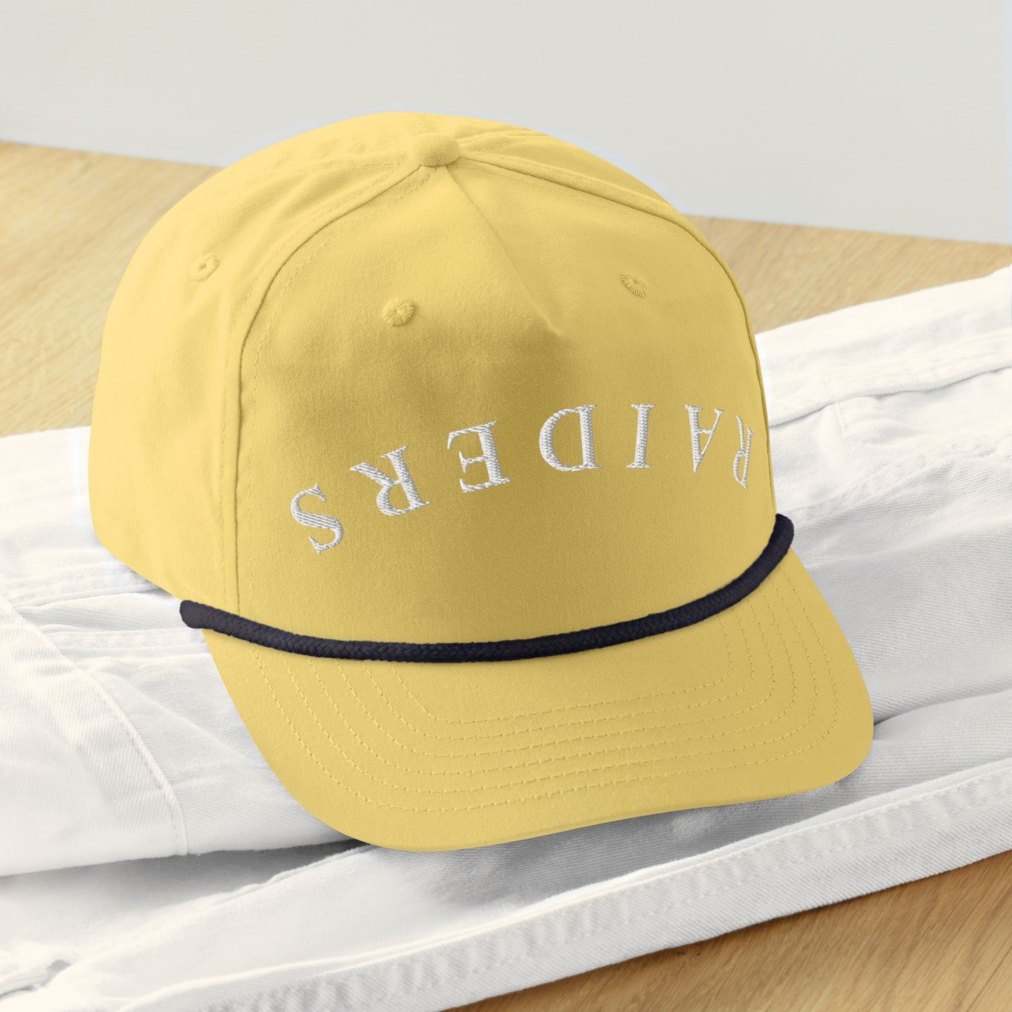 Upside down Raiders Golf rope cap