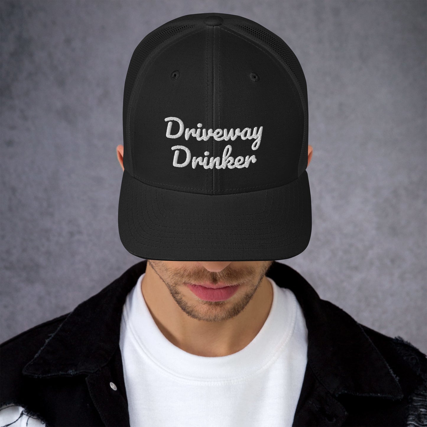 Driveway Drinker Trucker Cap