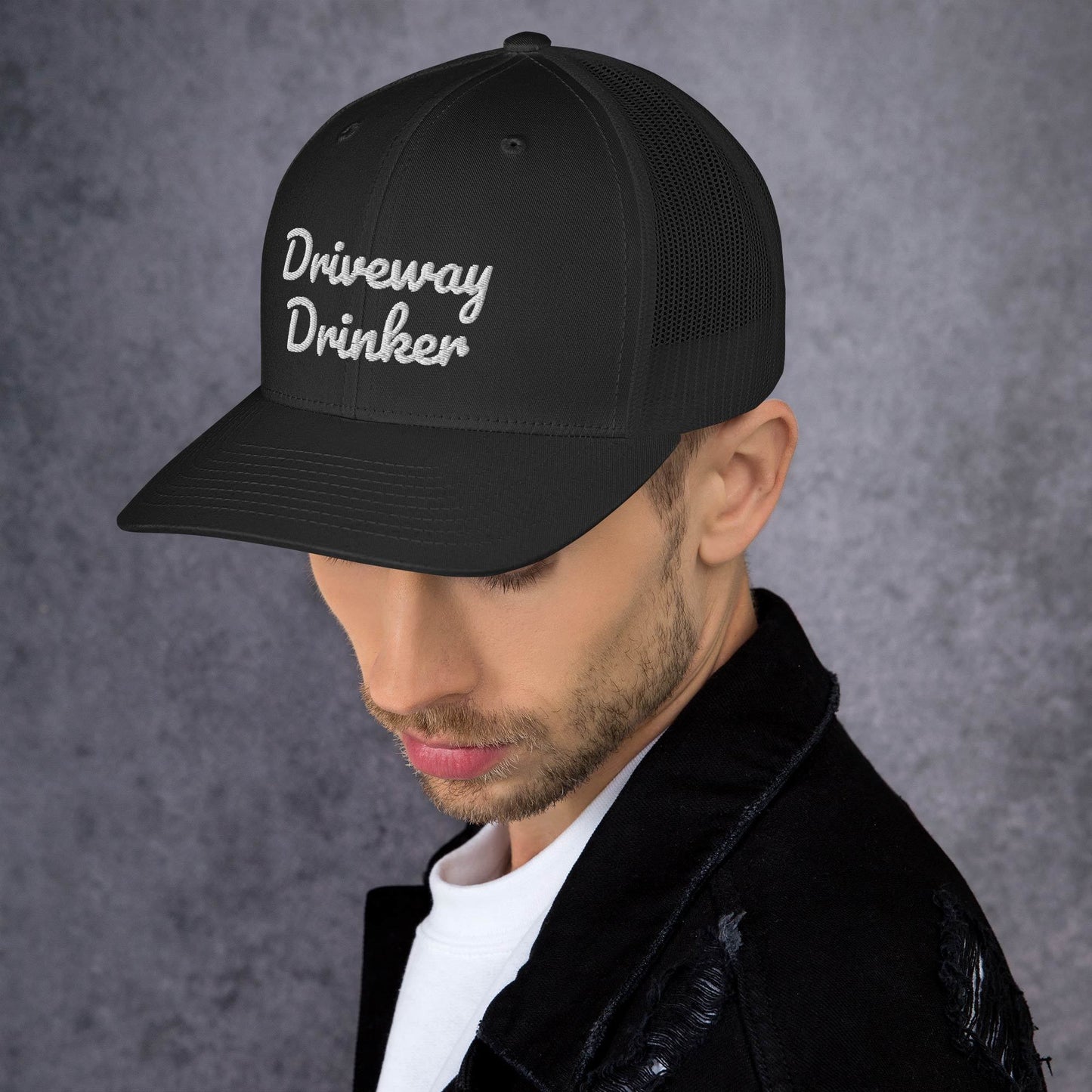 Driveway Drinker Trucker Cap