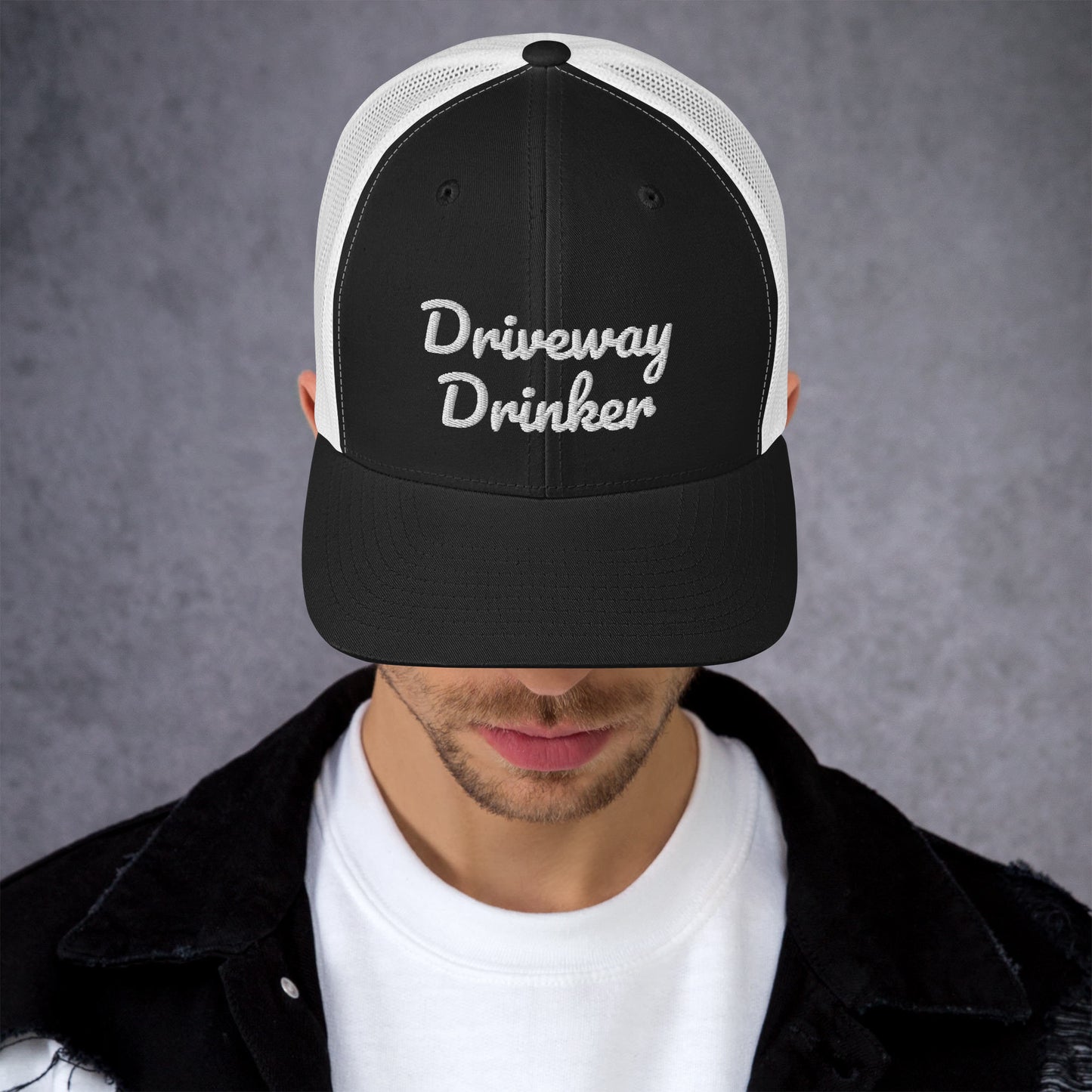 Driveway Drinker Trucker Cap