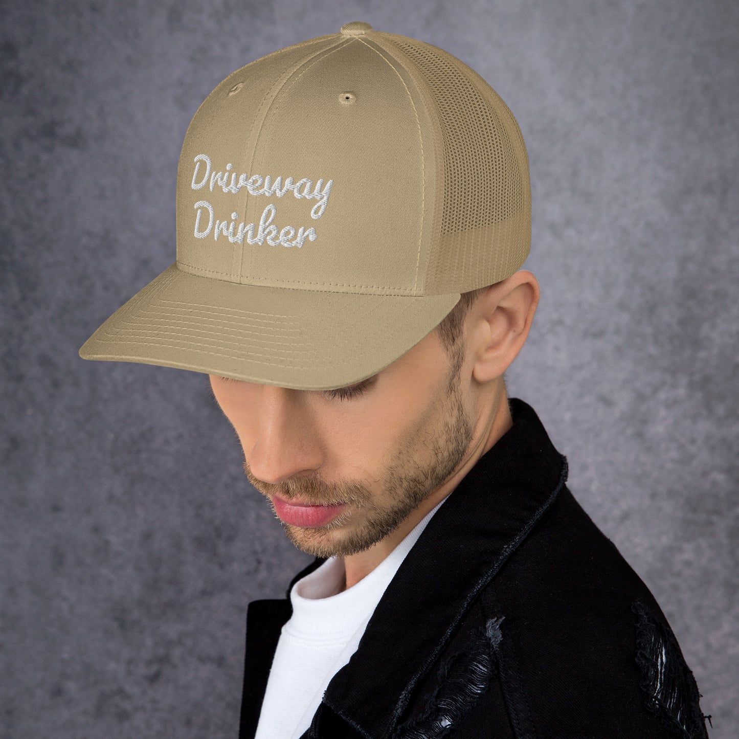 Driveway Drinker Trucker Cap
