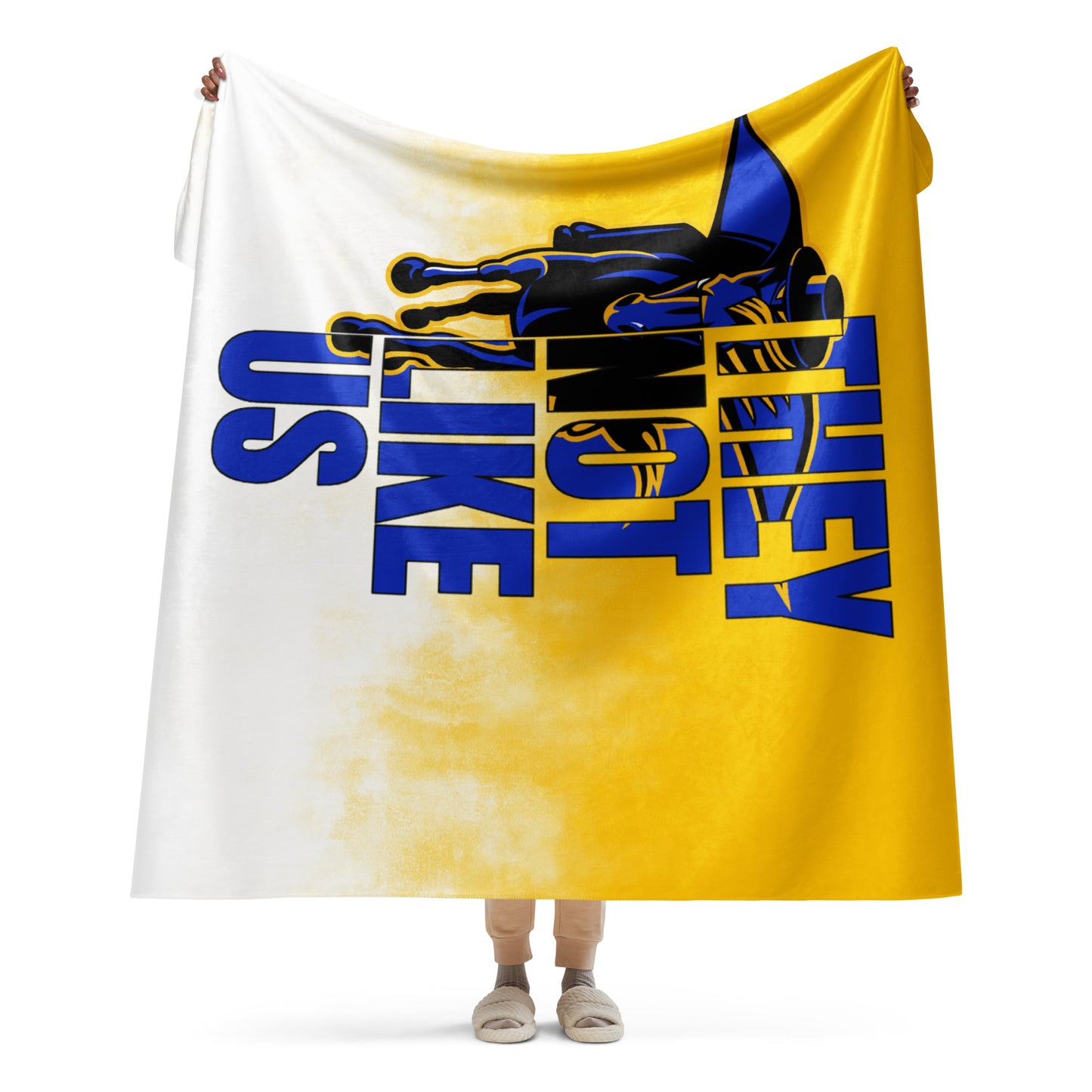 They not like us Sherpa blanket