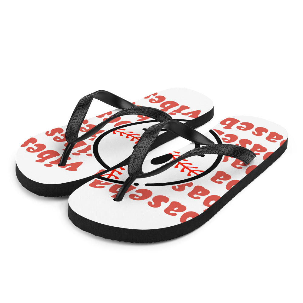 Baseball vibes Flip-Flops