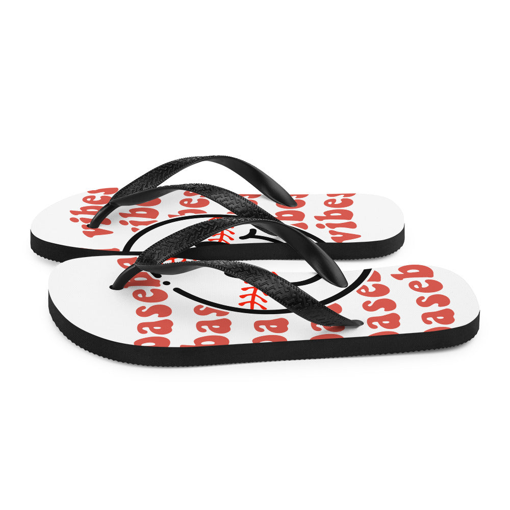 Baseball vibes Flip-Flops