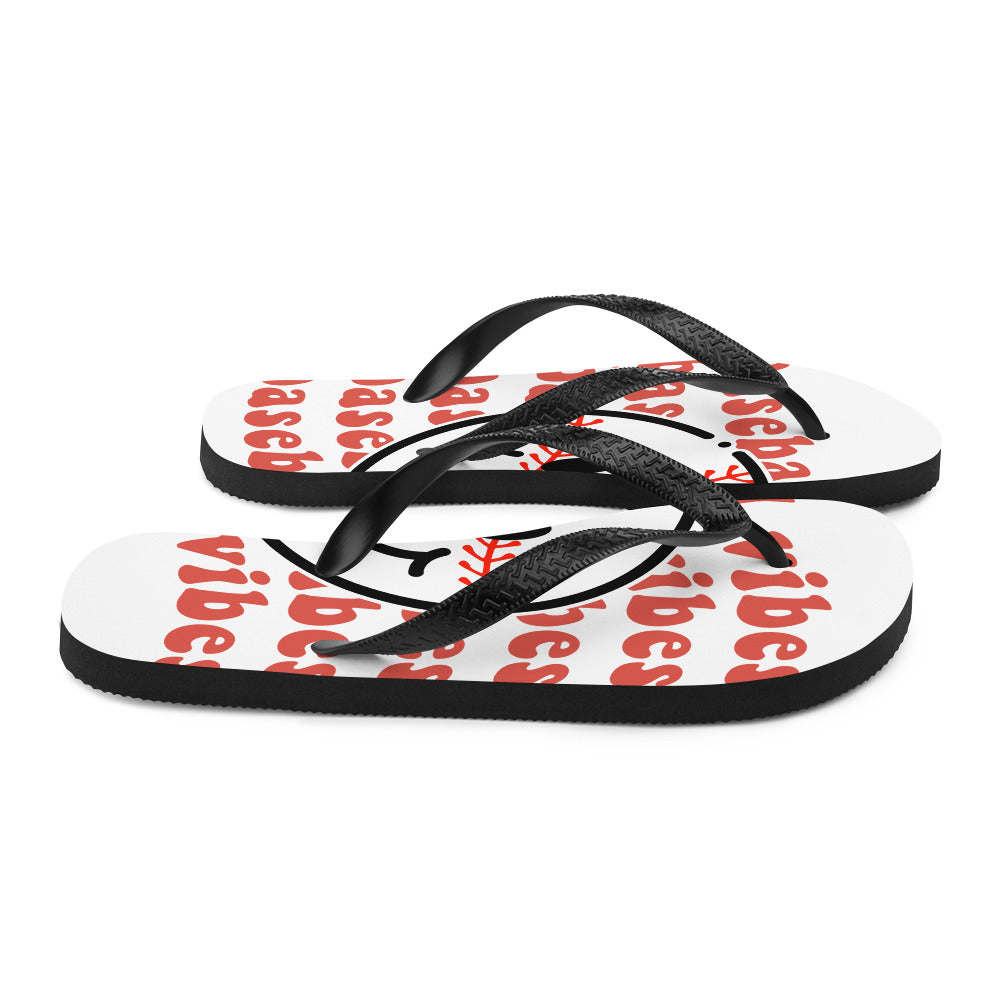 Baseball vibes Flip-Flops