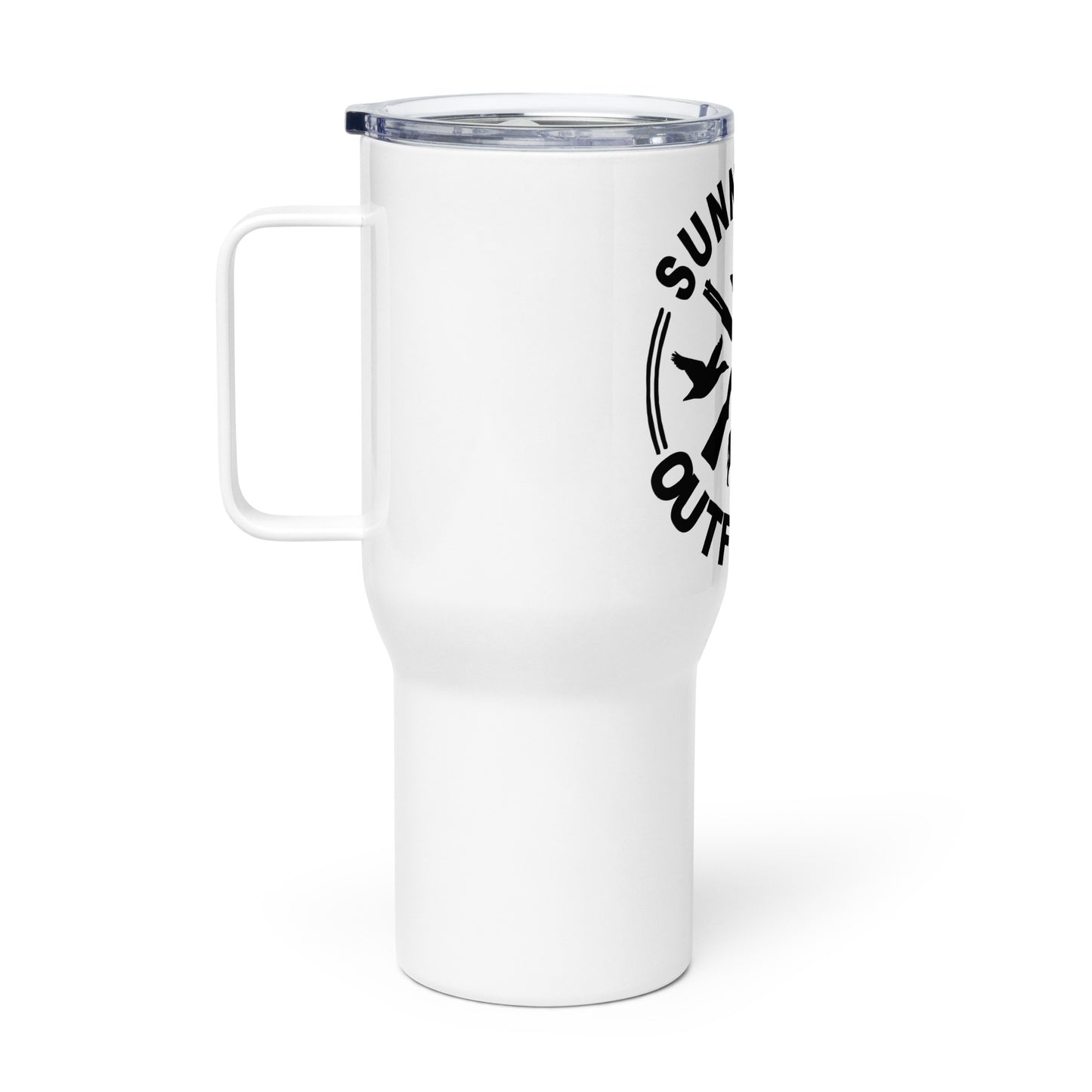 Travel mug with a handle