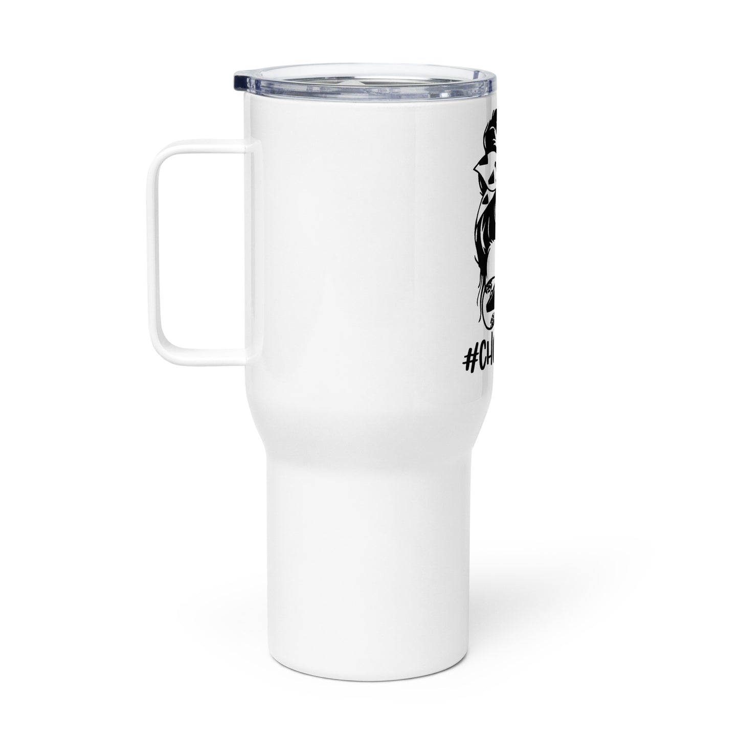 Cheer Mom Travel mug with a handle