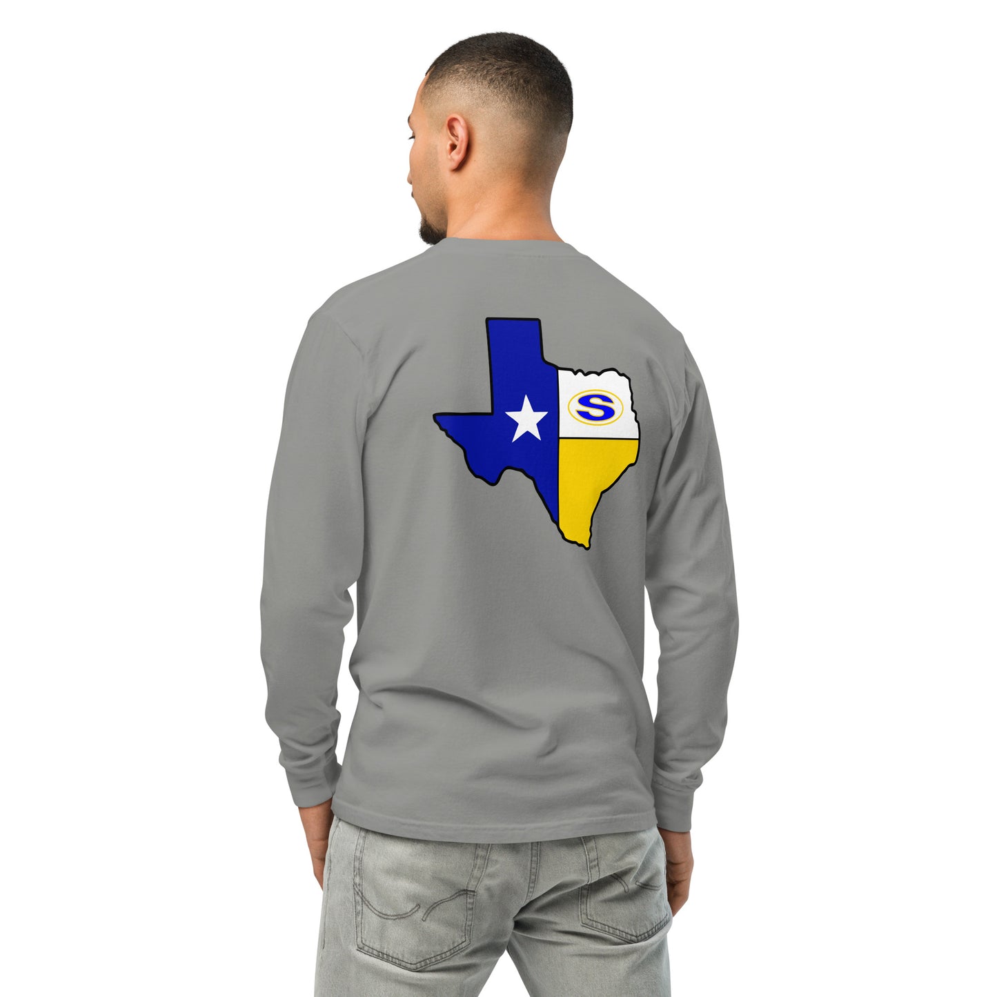 Garment-dyed heavyweight long-sleeve shirt