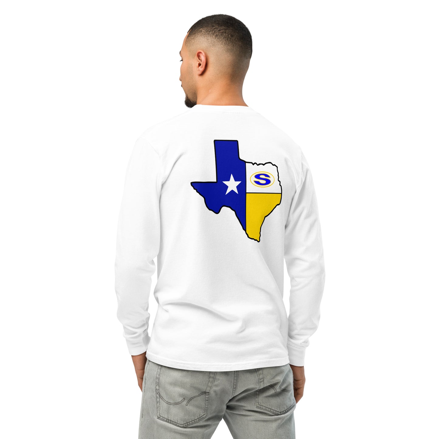 Garment-dyed heavyweight long-sleeve shirt