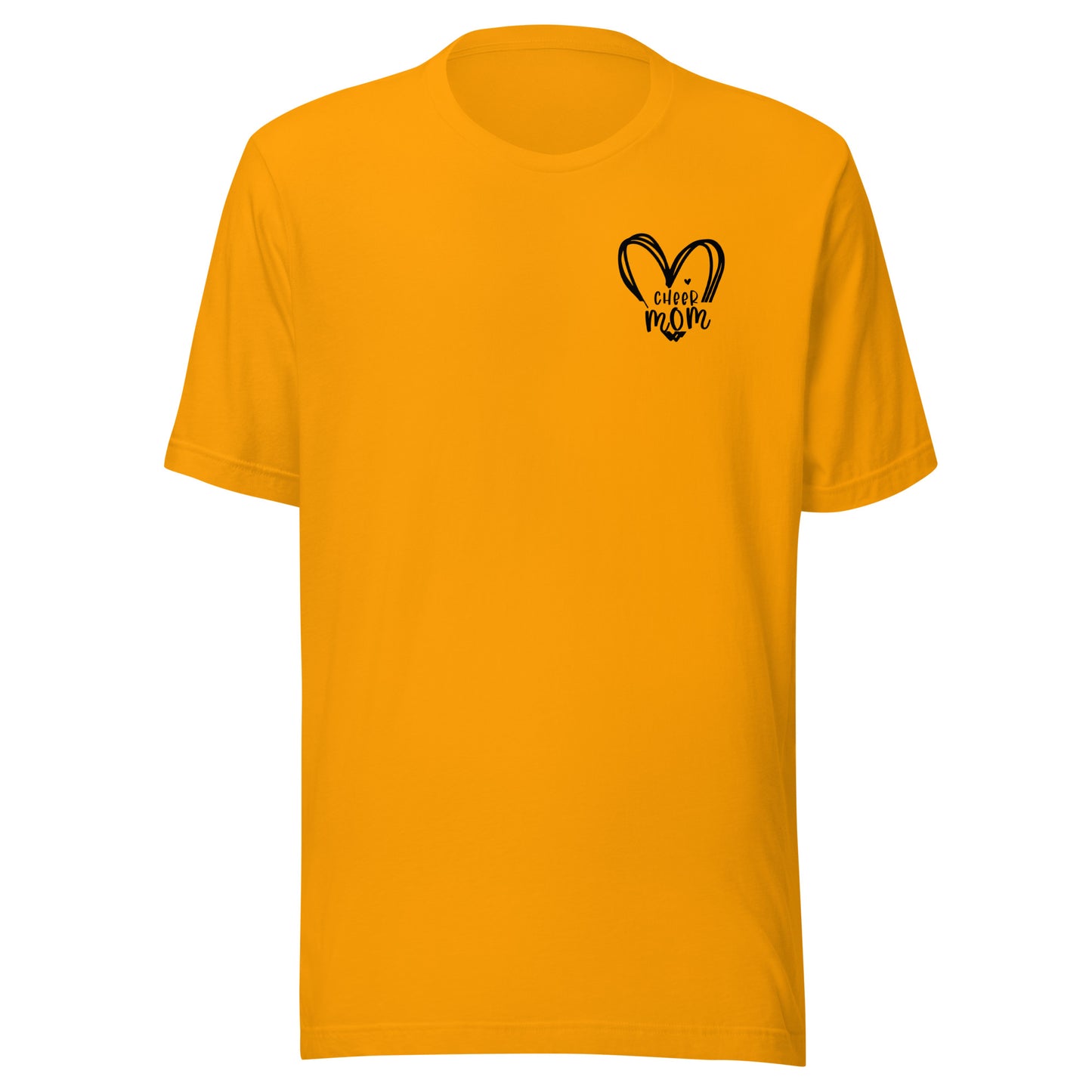 cheer mom full heart Short-sleeve unisex t-shirt