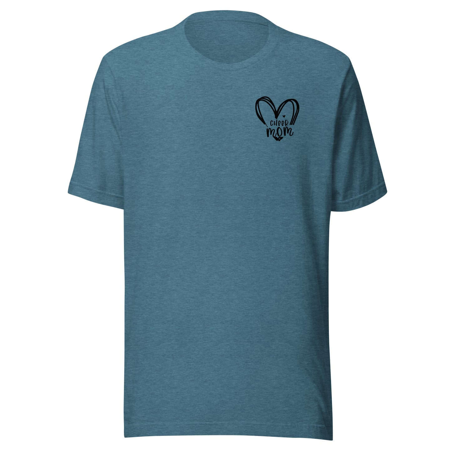 cheer mom full heart Short-sleeve unisex t-shirt