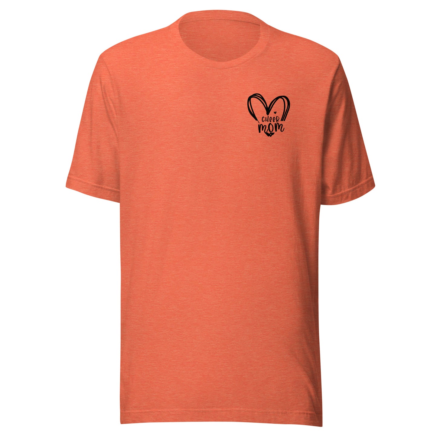 cheer mom full heart Short-sleeve unisex t-shirt