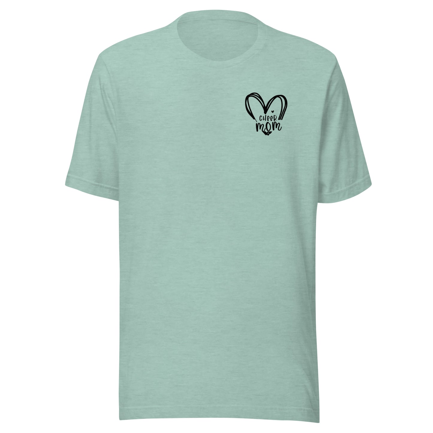 cheer mom full heart Short-sleeve unisex t-shirt