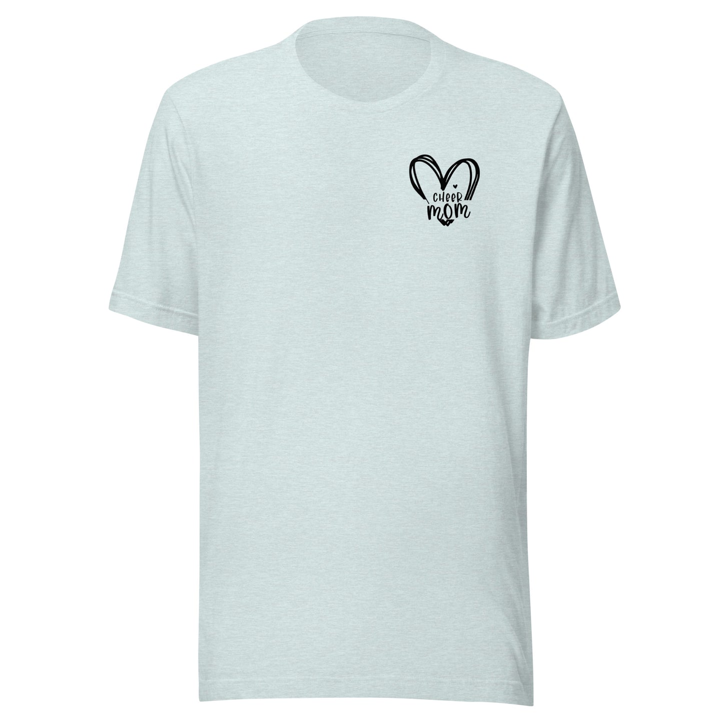 cheer mom full heart Short-sleeve unisex t-shirt