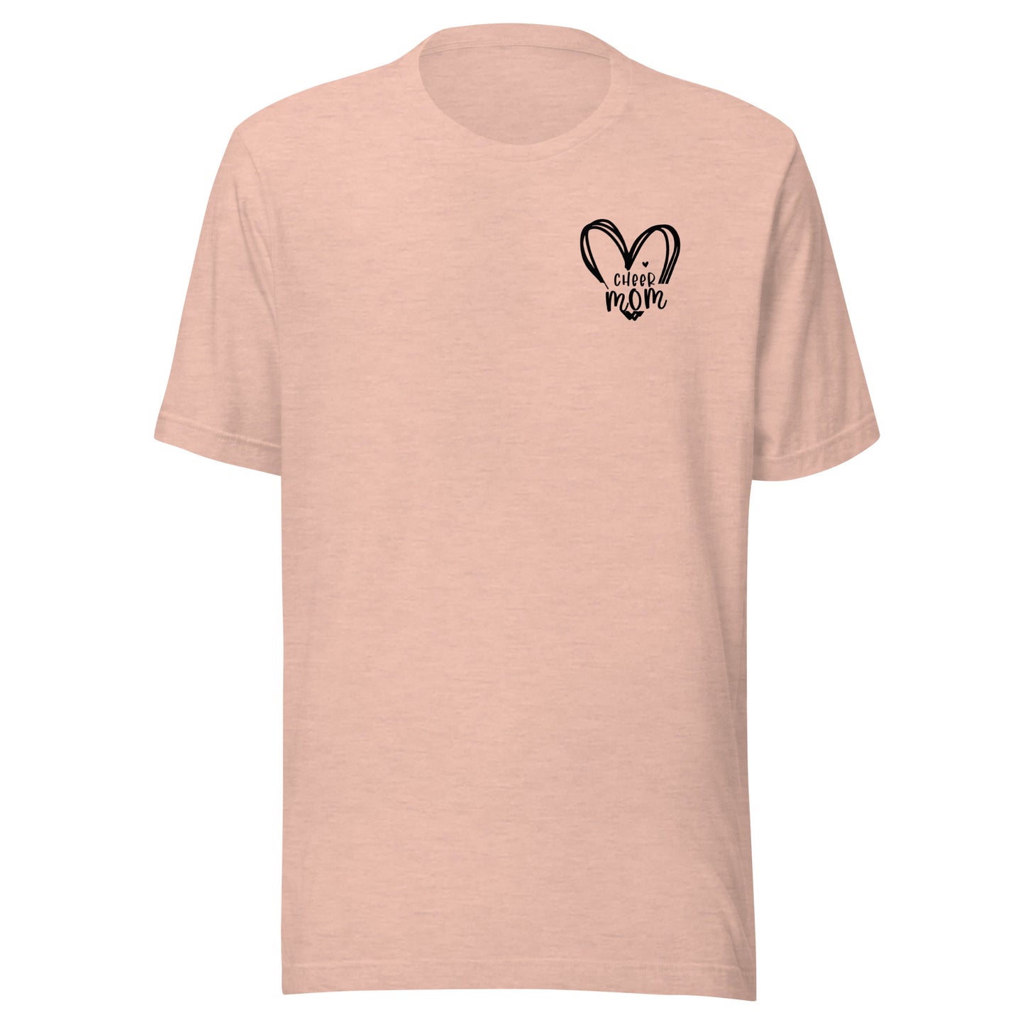 cheer mom full heart Short-sleeve unisex t-shirt