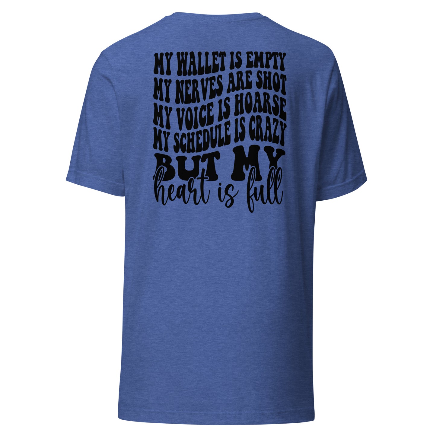 cheer mom full heart Short-sleeve unisex t-shirt