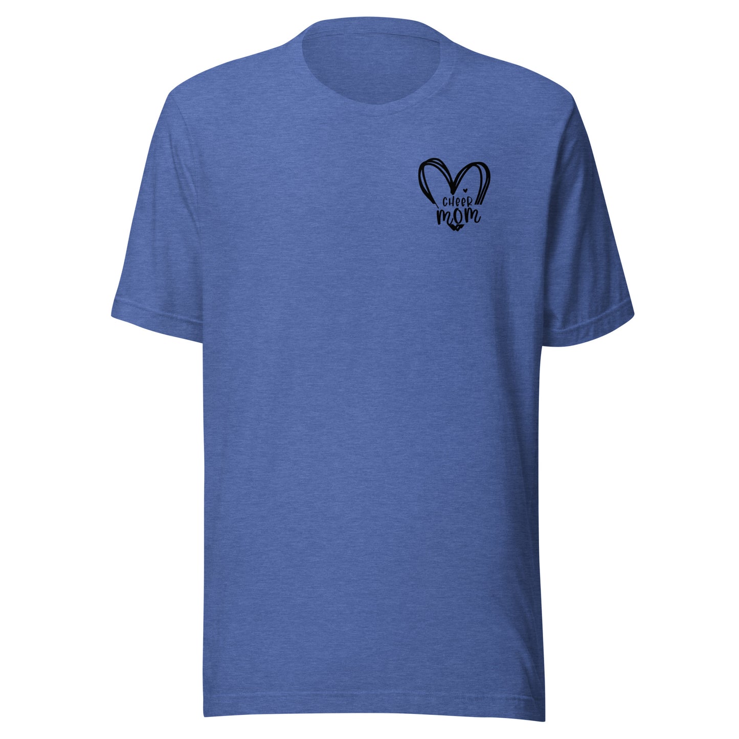 cheer mom full heart Short-sleeve unisex t-shirt