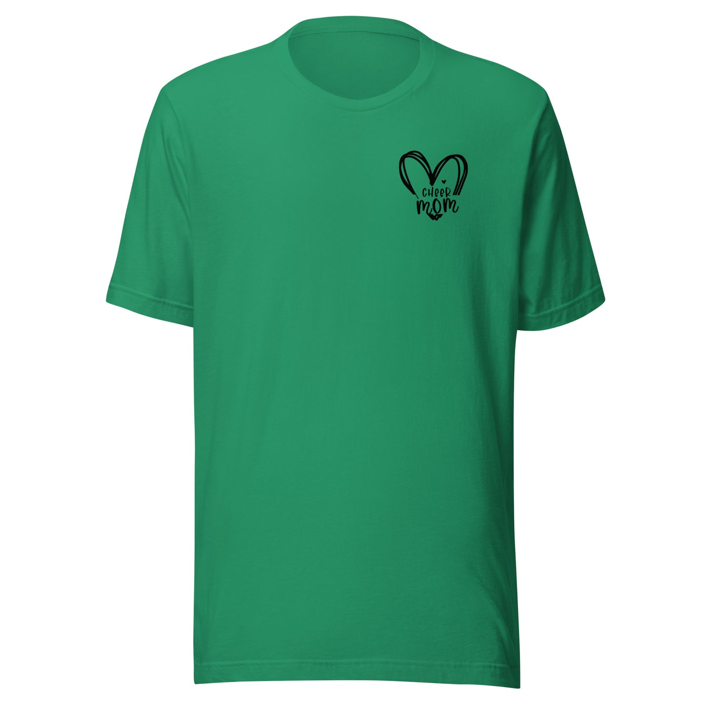 cheer mom full heart Short-sleeve unisex t-shirt