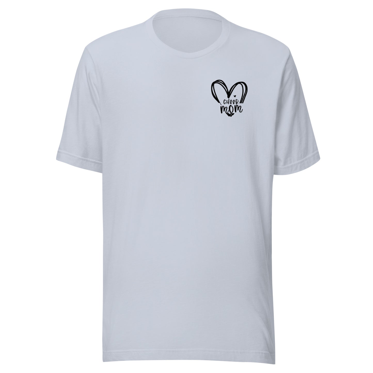 cheer mom full heart Short-sleeve unisex t-shirt