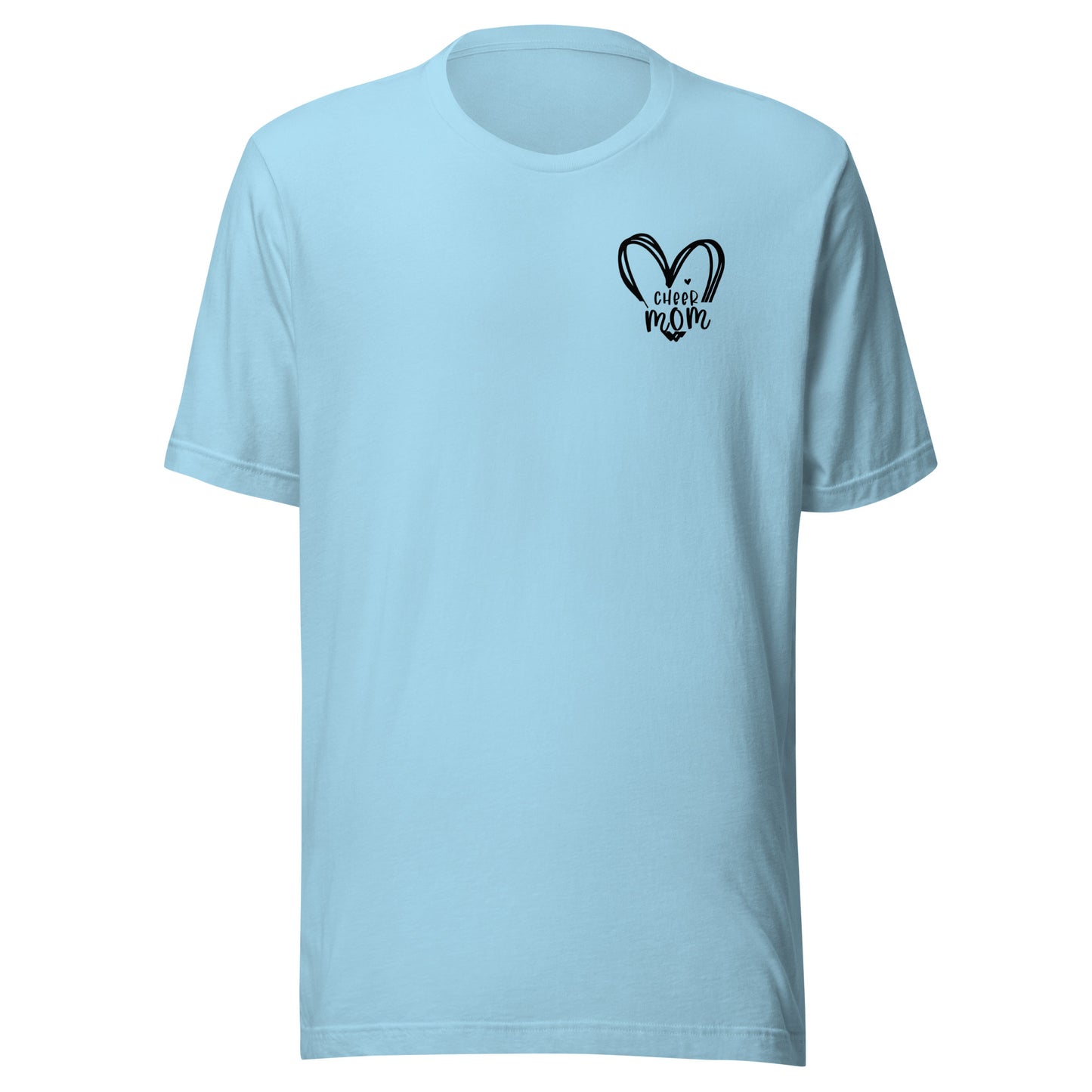 cheer mom full heart Short-sleeve unisex t-shirt