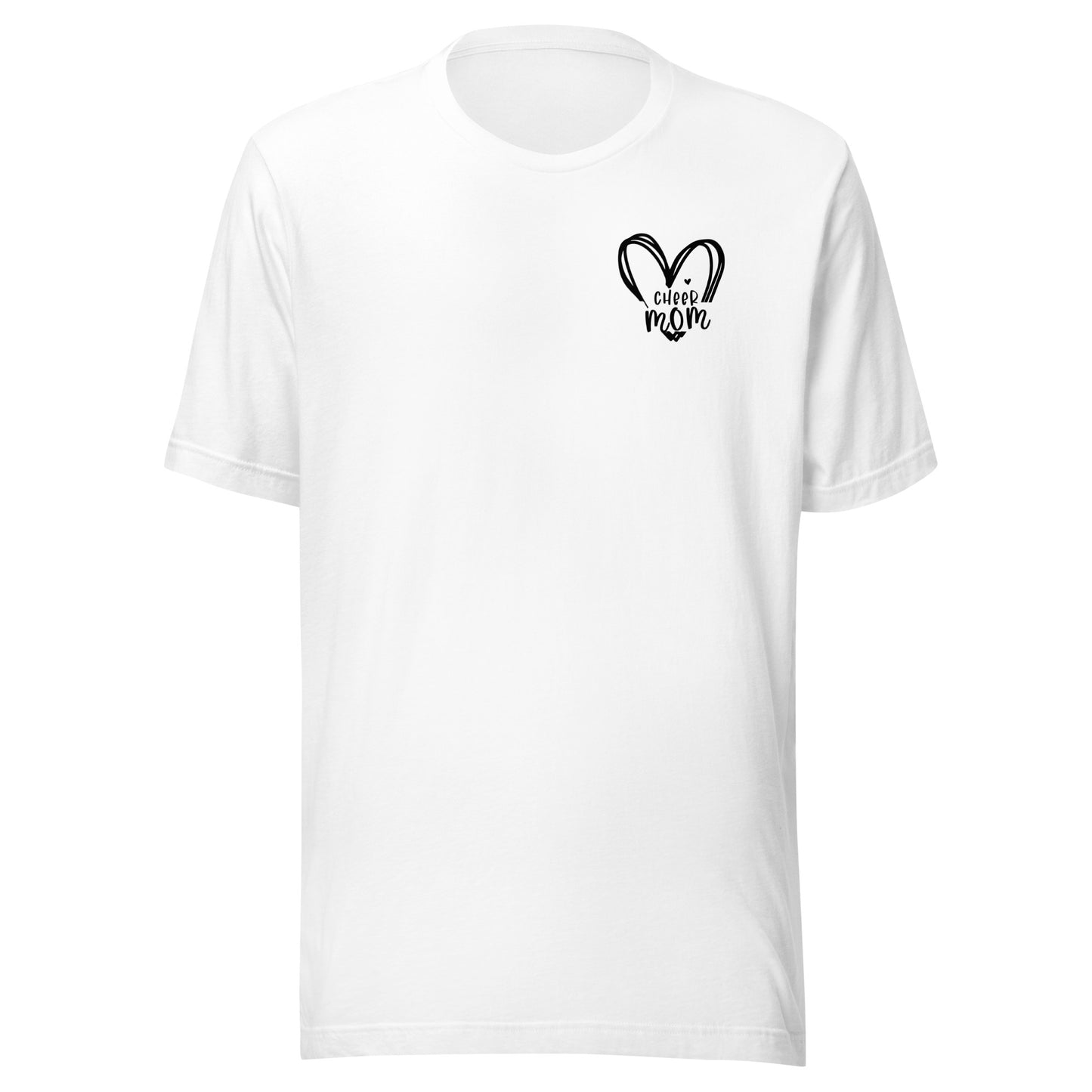 cheer mom full heart Short-sleeve unisex t-shirt