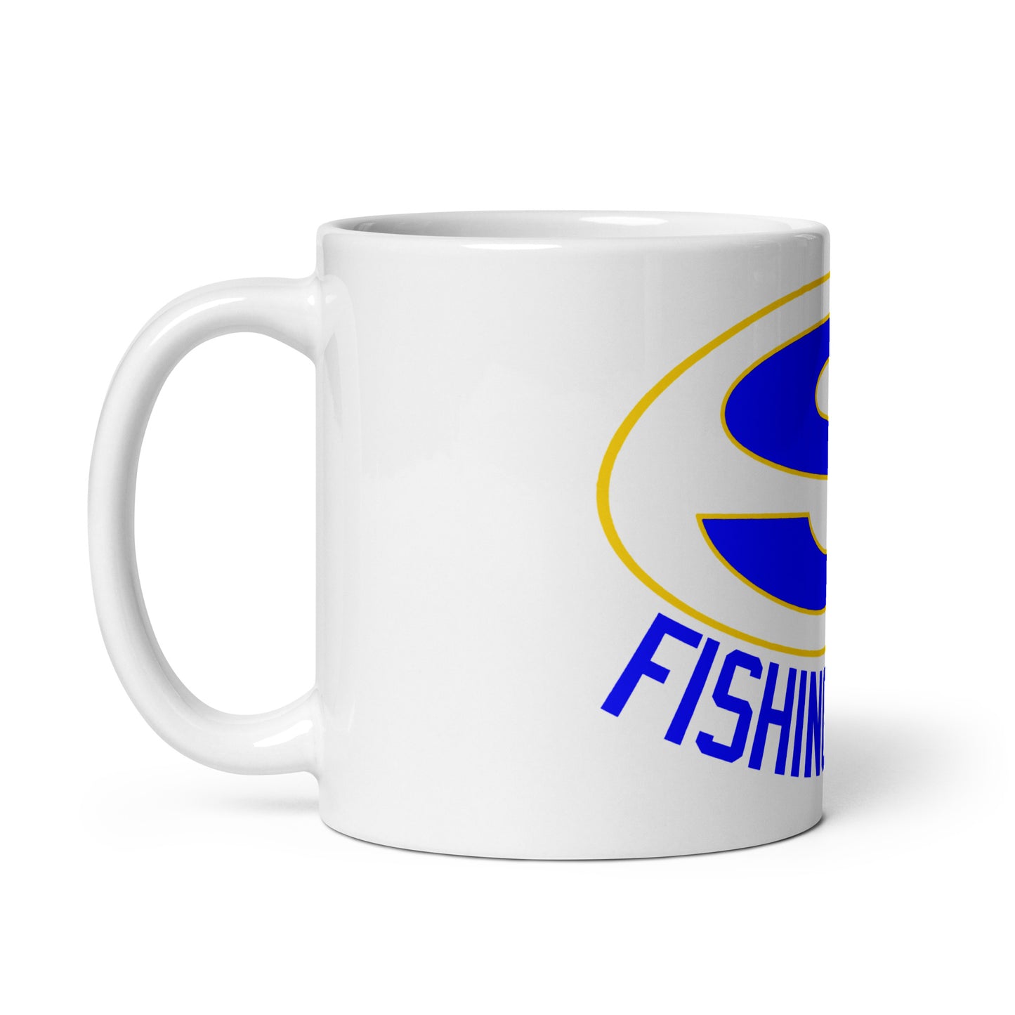 White glossy mug