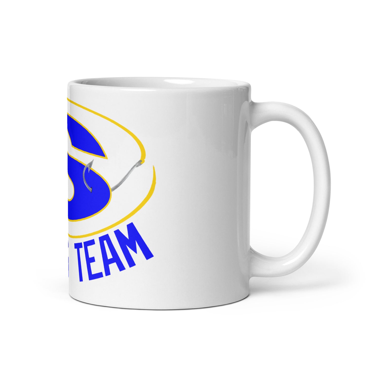 White glossy mug