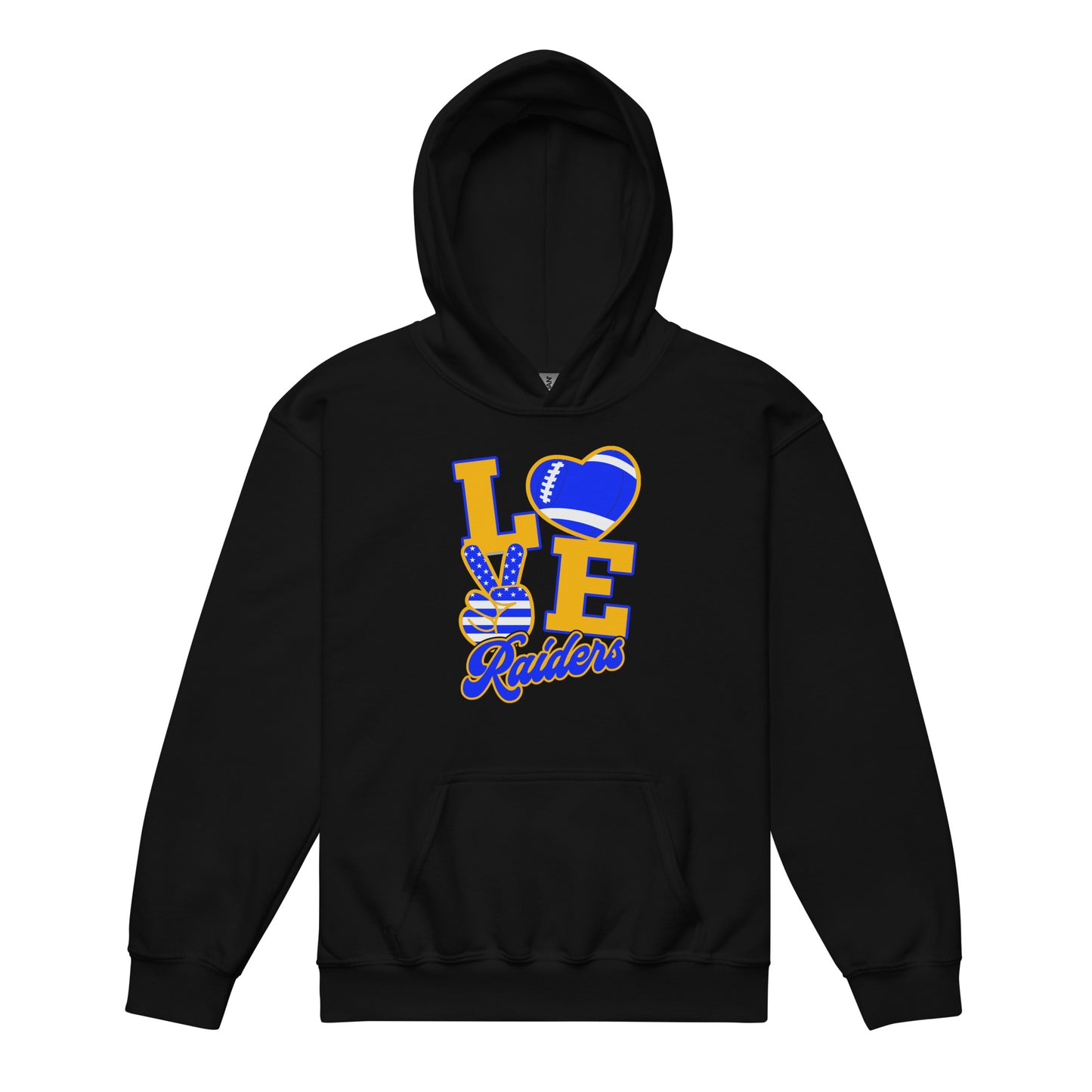 Love Raiders Football Youth heavy blend hoodie