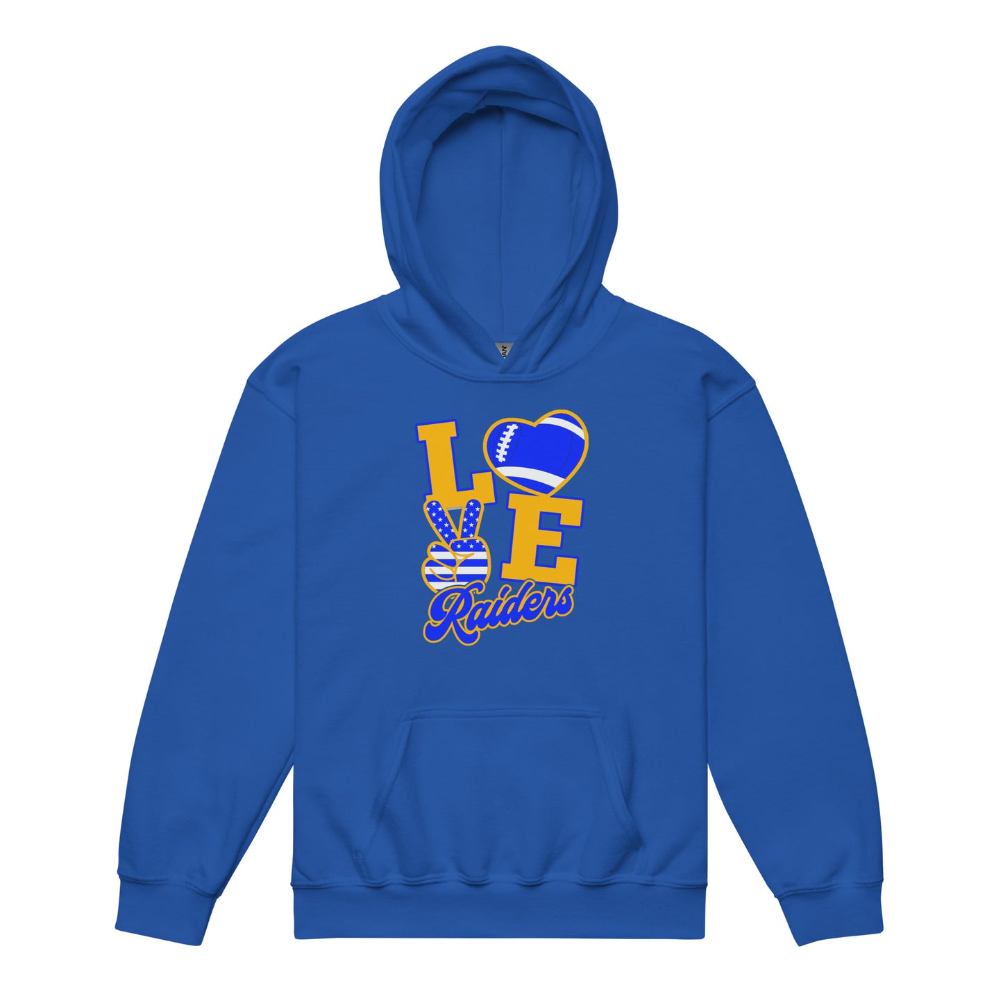 Love Raiders Football Youth heavy blend hoodie