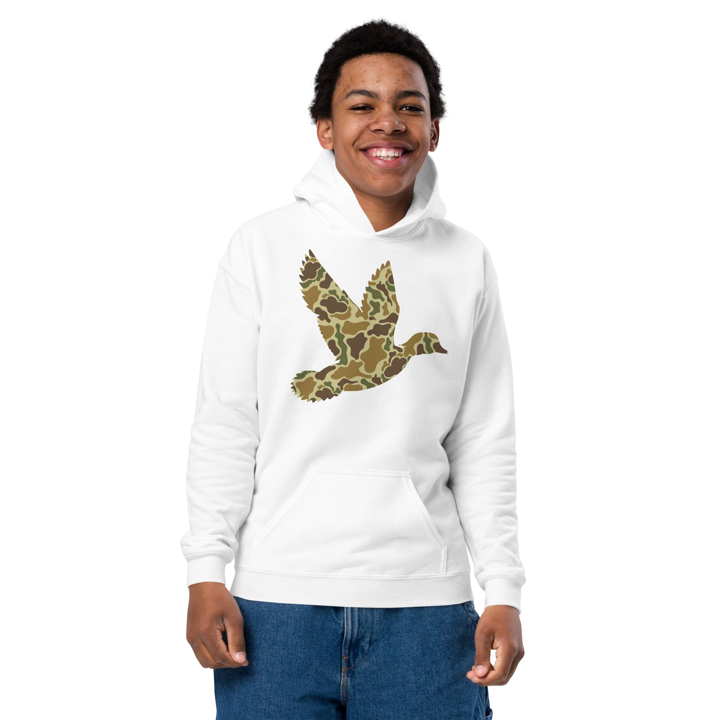 Camo Duck Youth heavy blend hoodie