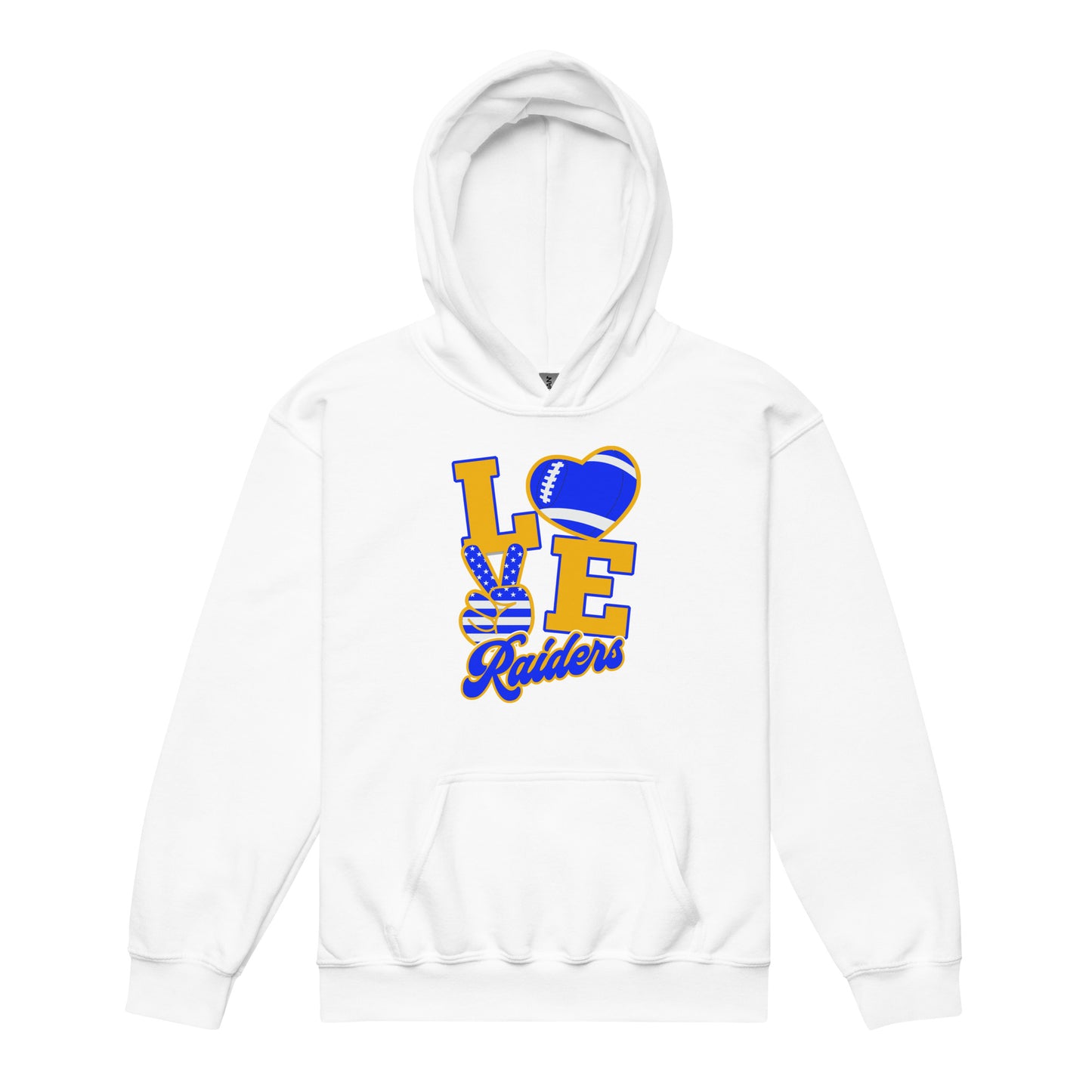 Love Raiders Football Youth heavy blend hoodie