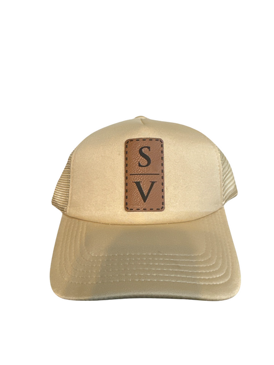 Khaki SV foam trucker adjustable hat