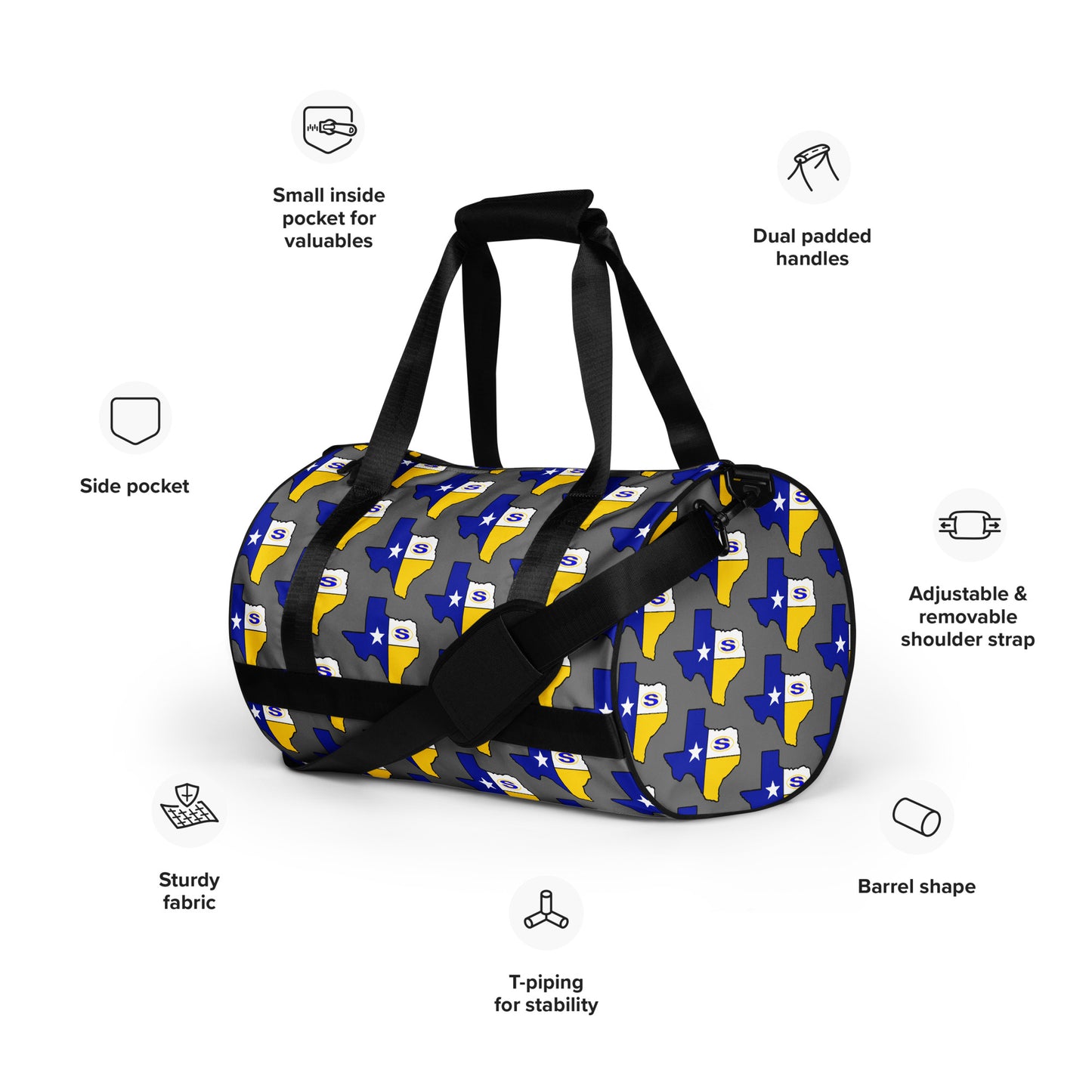 Sunnyvale Texas S All-over print gym bag