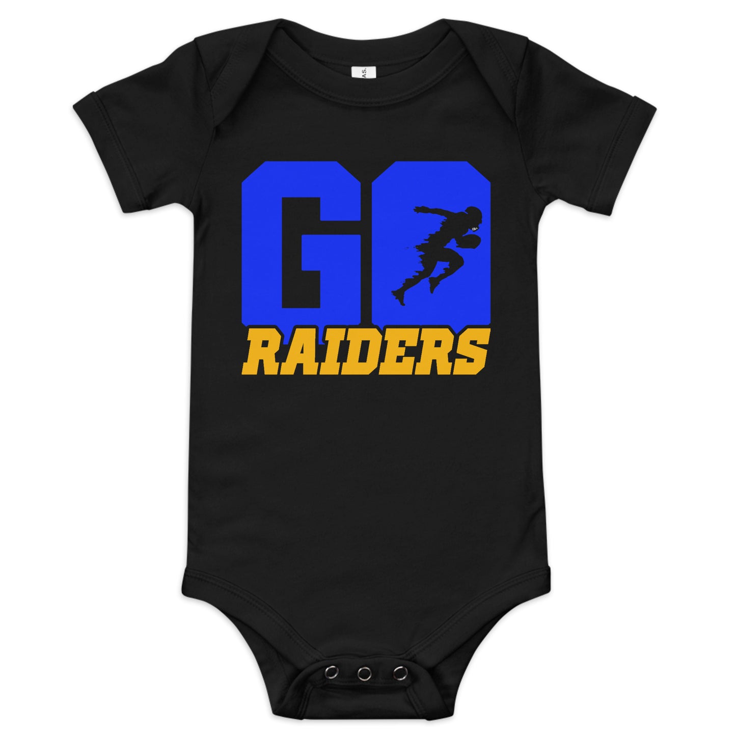 Go Raiders Football Baby short sleeve one piece