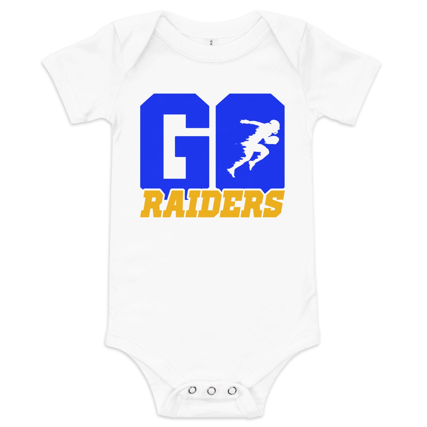 Go Raiders Football Baby short sleeve one piece