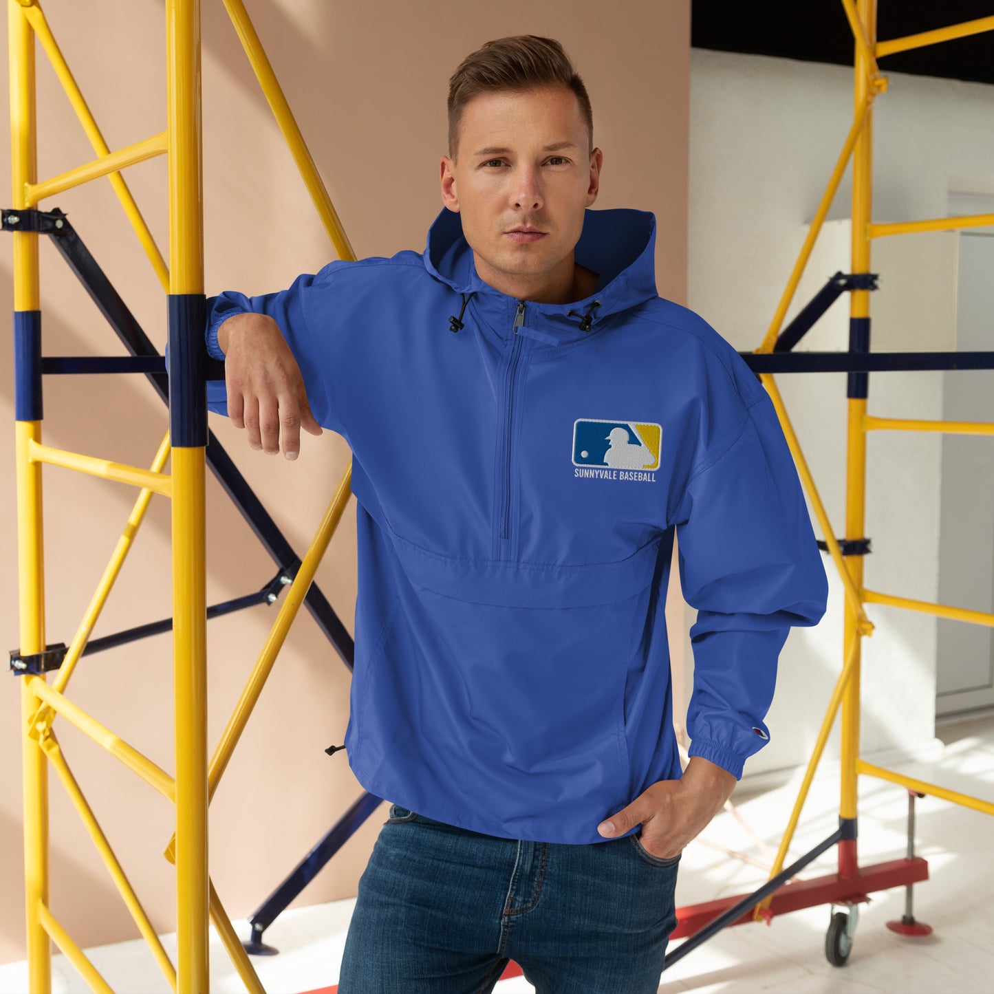 Sunnyvale baseball Embroidered Champion Packable Jacket