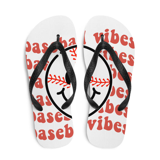 Baseball vibes Flip-Flops