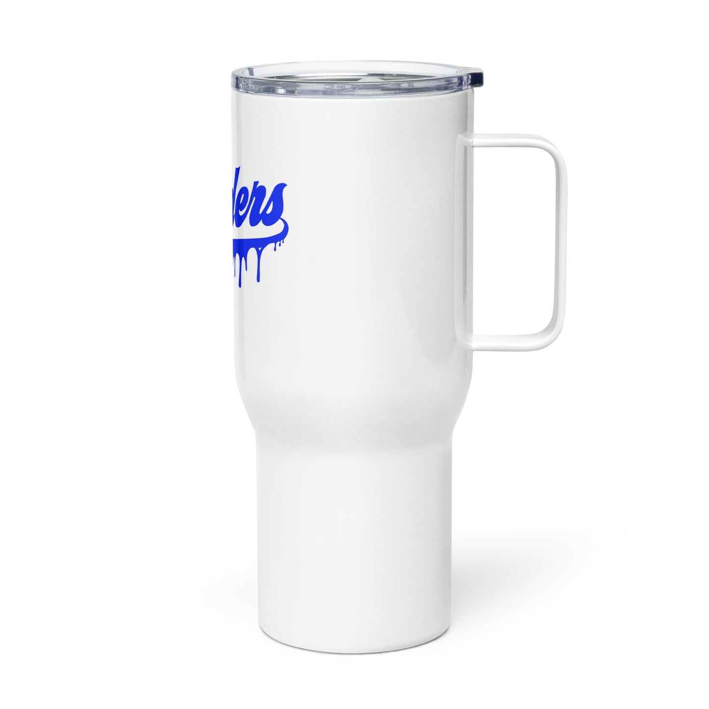 Travel mug with a handle