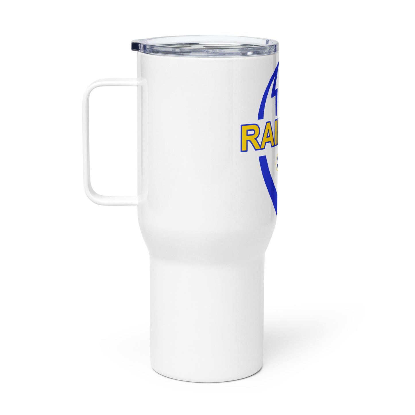 Travel mug with a handle