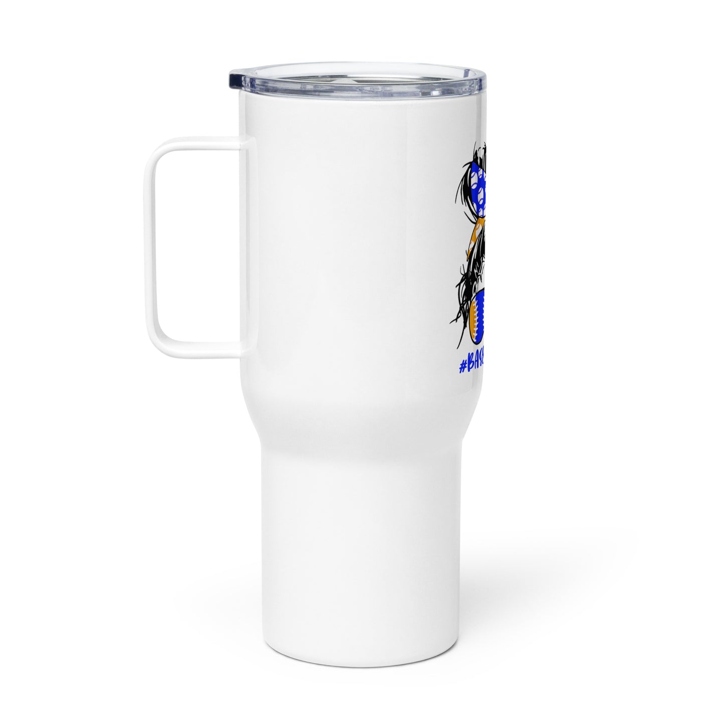 Baseball Mom Travel mug with a handle