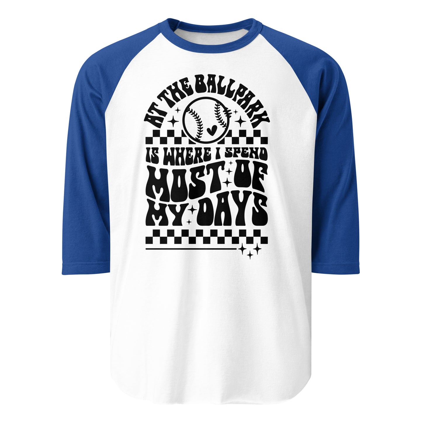 " At the ballpark" 3/4 sleeve raglan shirt